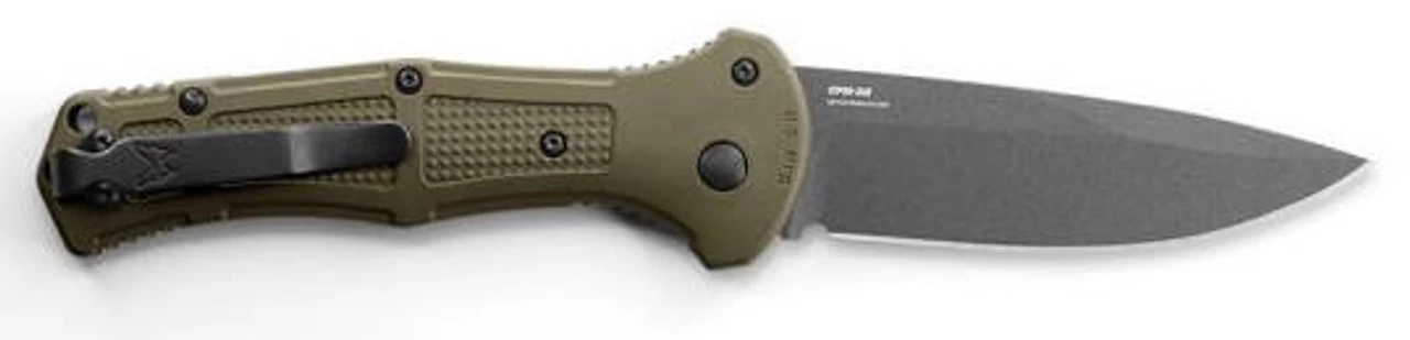 Benchmade 9070BK-1 Foliage Green Claymore Drop-Point Push-Button Automatic Knife 5 Benchmade 9070BK-1 Foliage Green Claymore Drop-Point Push-Button Automatic Knife - Image 3