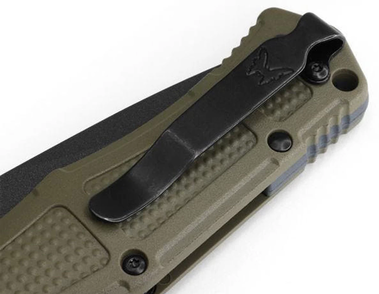 Benchmade 9070BK-1 Foliage Green Claymore Drop-Point Push-Button Automatic Knife 10 Benchmade 9070BK-1 Foliage Green Claymore Drop-Point Push-Button Automatic Knife - Image 8