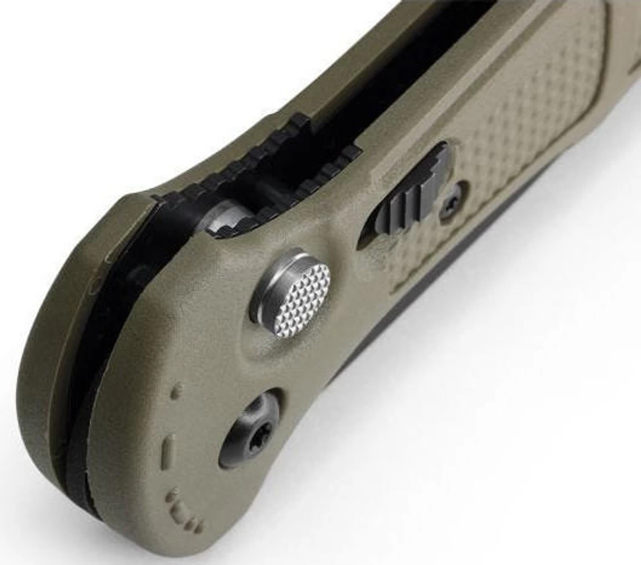 Benchmade 9070BK-1 Foliage Green Claymore Drop-Point Push-Button Automatic Knife 11 Benchmade 9070BK-1 Foliage Green Claymore Drop-Point Push-Button Automatic Knife - Image 9