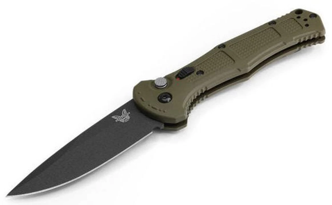 Benchmade 9070BK-1 Foliage Green Claymore Drop-Point Push-Button Automatic Knife 4 Benchmade 9070BK-1 Foliage Green Claymore Drop-Point Push-Button Automatic Knife - Image 2
