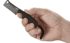 CRKT 2383K Minimalist Cleaver Blackout Compact Fixed Blade Neck Knife -Outdoor Tactical Gear columbia river knife and tool minimalist cleaver blackout fixed blade knife 2383k 14303.1611720029