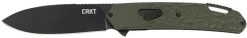 CRKT K542GKP Bona Fida OD Green Drop Point EDC Field Strip Flipper Folding Knife