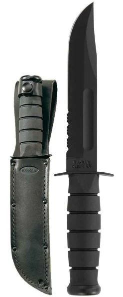 Ka-Bar Knives Full-Size Black - Serrated Edge