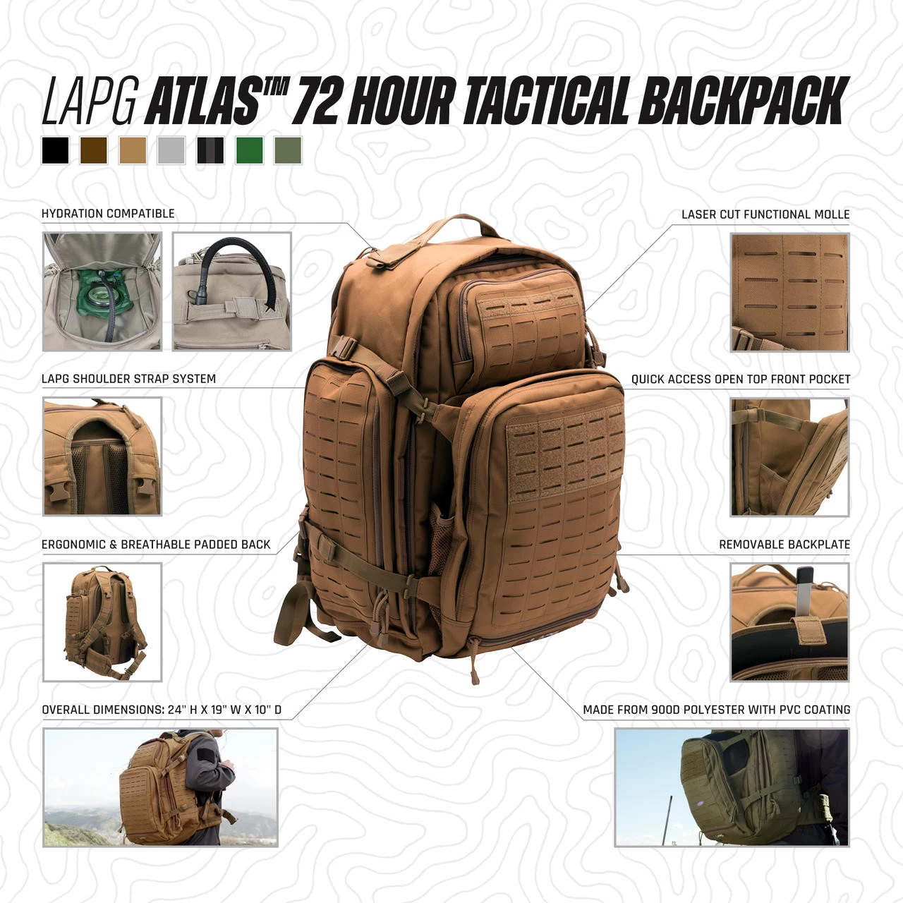 LA Police Gear Atlas™ 72 Hour Tactical Backpack 4 LA Police Gear Atlas™ 72 Hour Tactical Backpack - Image 2