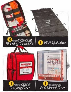 North American Rescue Public Access Bleeding Control Clear Station-8-Pack-Nylon -Outdoor Tactical Gear north american rescue public access bleeding control clear starion 8 pack nylon pabccs nylon 17865.1683217997