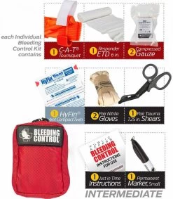 North American Rescue Public Access Bleeding Control Clear Station-8-Pack-Nylon -Outdoor Tactical Gear north american rescue public access bleeding control clear starion 8 pack nylon pabccs nylon 53880.1683217996