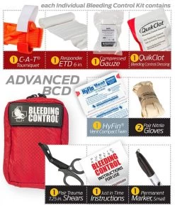 North American Rescue Public Access Bleeding Control Clear Station-8-Pack-Nylon -Outdoor Tactical Gear north american rescue public access bleeding control clear starion 8 pack nylon pabccs nylon 91178.1683217997