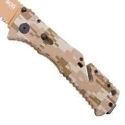 SOG Trident Serrated Copper TiNi Desert Camo -Outdoor Tactical Gear sog trident serrated copper tini desert camo tf5 cp 29163.1599993511