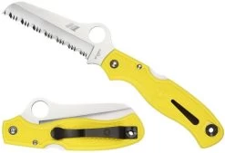Spyderco Atlantic Salt Yellow Spyder Edge Folding Knife