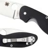 Spyderco Efficient G-10 Black Plain Edge Folding Knife -Outdoor Tactical Gear spyderco efficient g 10 black plain edge folding knife c216gp 61643.1603751667