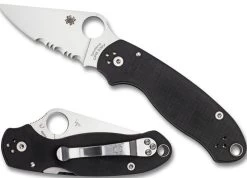 Spyderco Para 3 G-10 Black Knife