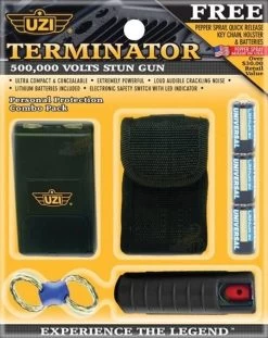 UZI 500,000 Volt Stun Gun And Pepper Spray Combo